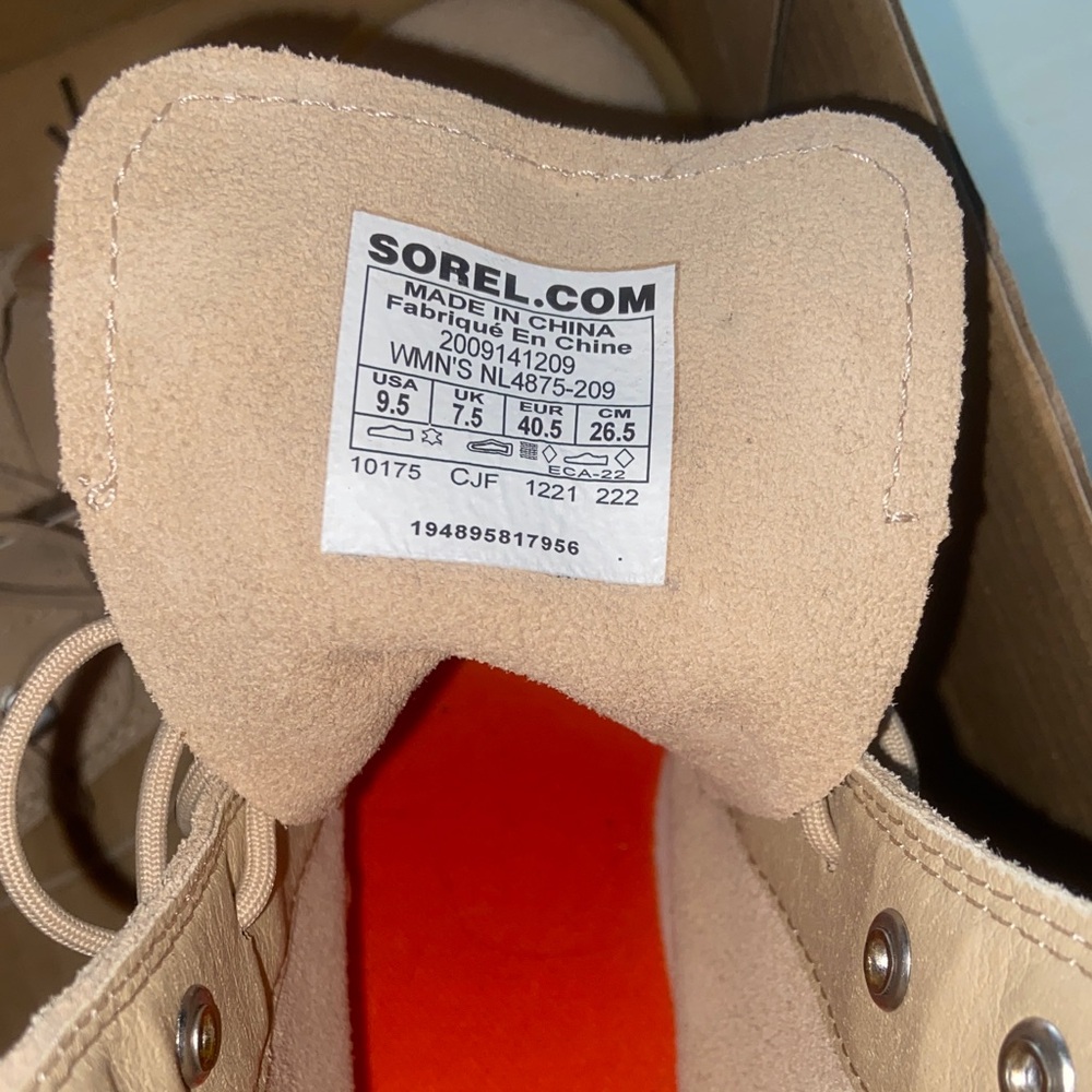 Sorel Sand Beige Lace-Up Ankle Boots - Picture 7 of 10